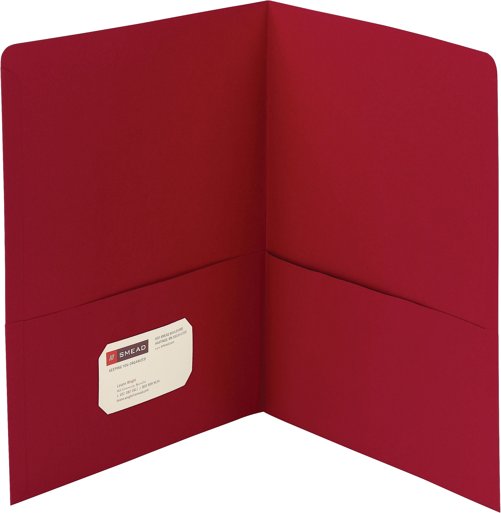 Smead Two Pocket Portfolios, Red, 1/2