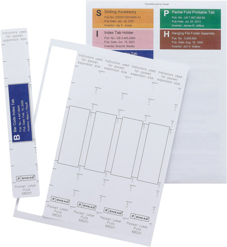 Smead Viewables Pocket Label Pulls, Paper/Poly Laminate, 45 per Pack