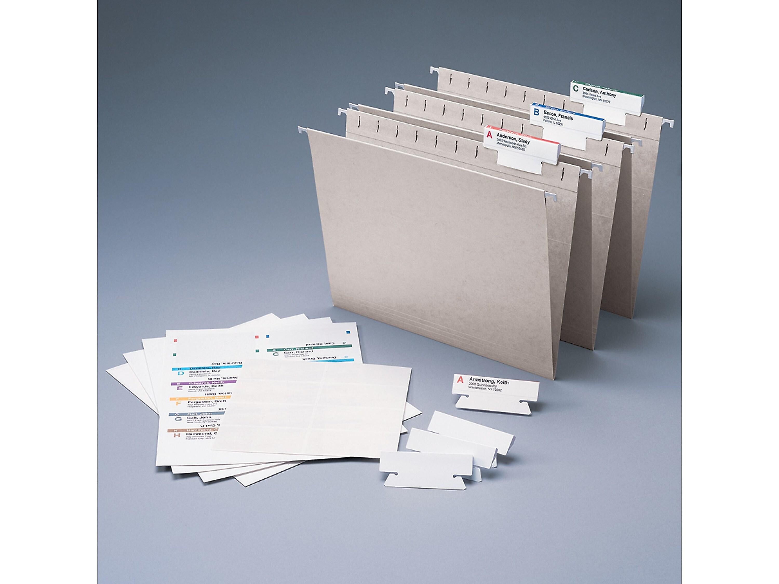 Smead Viewables Premium 3D Hanging Folder Tabs & Labels, White, Bulk Pack