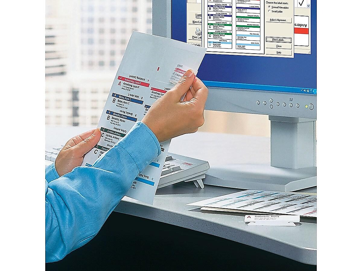Smead Viewables Premium 3D Hanging Folder Tabs & Labels, White, Bulk Pack