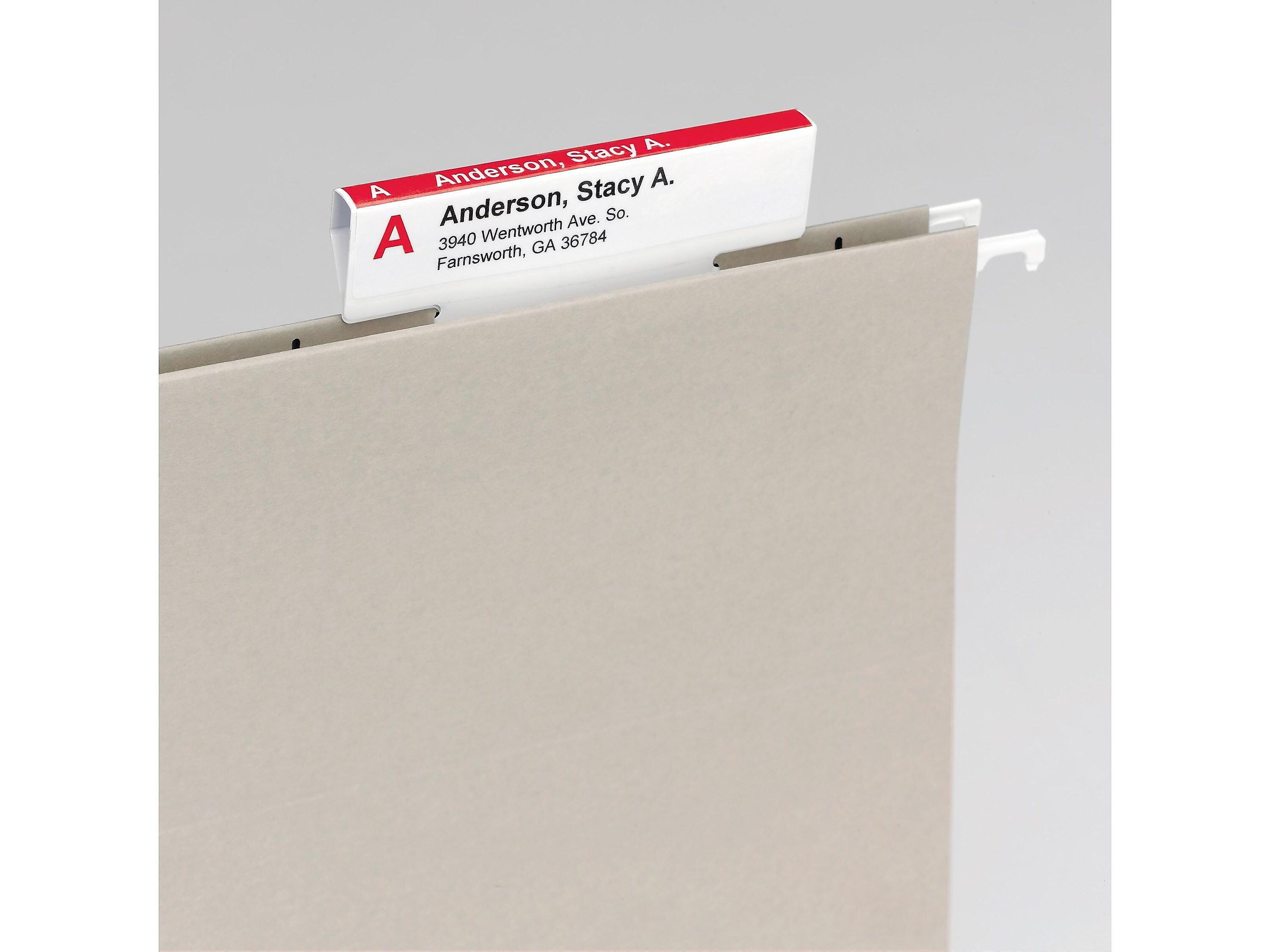 Smead Viewables Premium 3D Hanging Folder Tabs & Labels, White, Bulk Pack