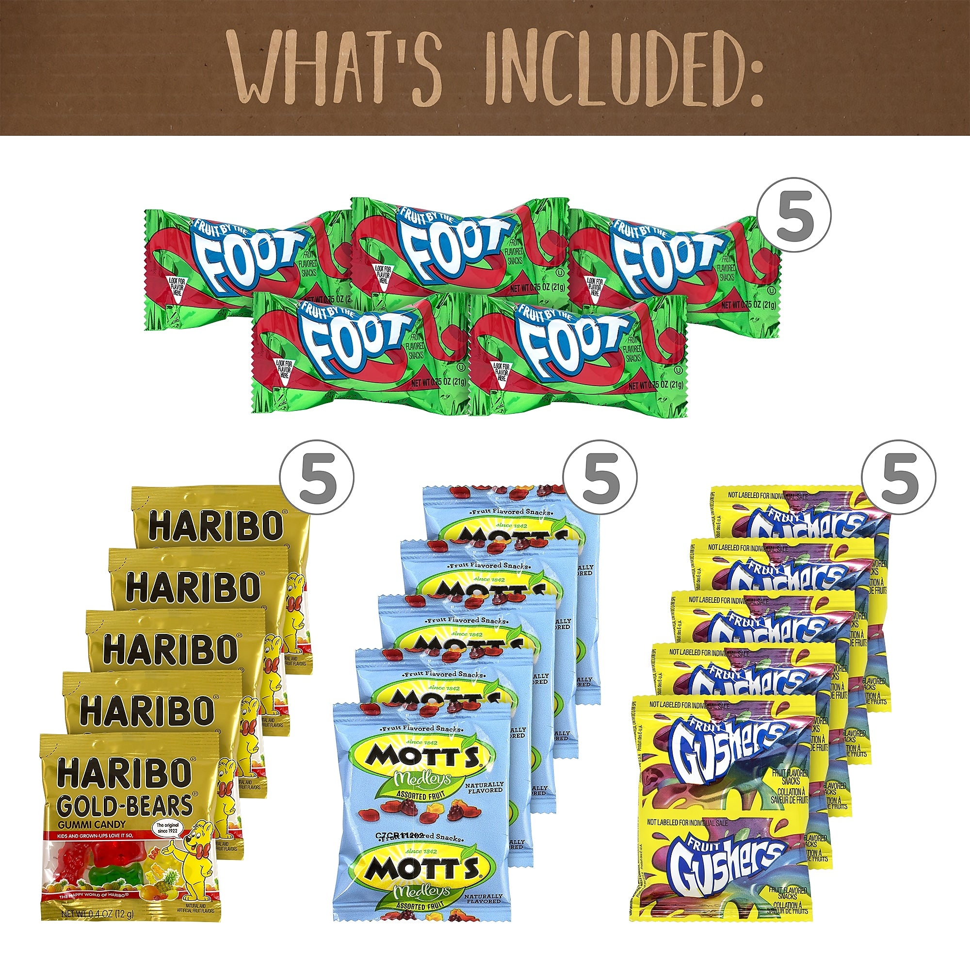 Snack Box Pros Fruit Gummies, Variety Pack, 58 Pieces/Box