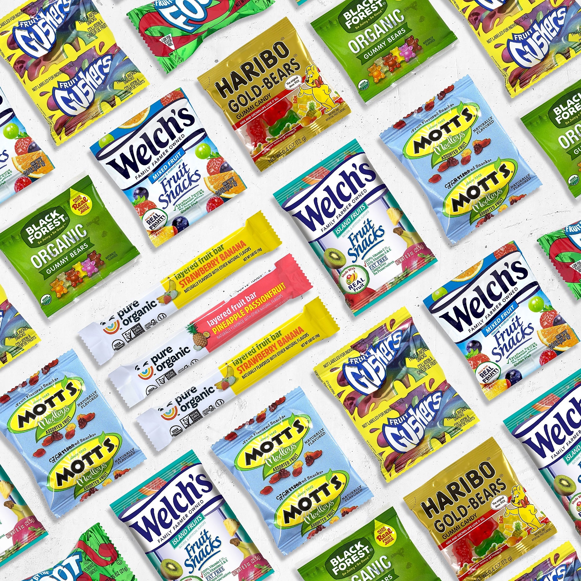 Snack Box Pros Fruit Gummies, Variety Pack, 58 Pieces/Box