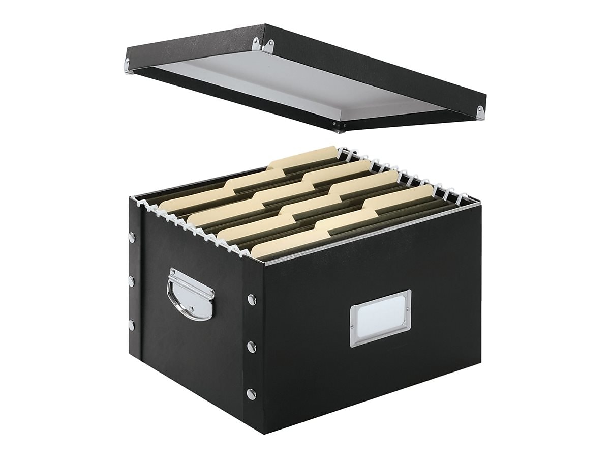 Snap-N-Store Collapsible Storage Box, Letter/Legal Size, Black