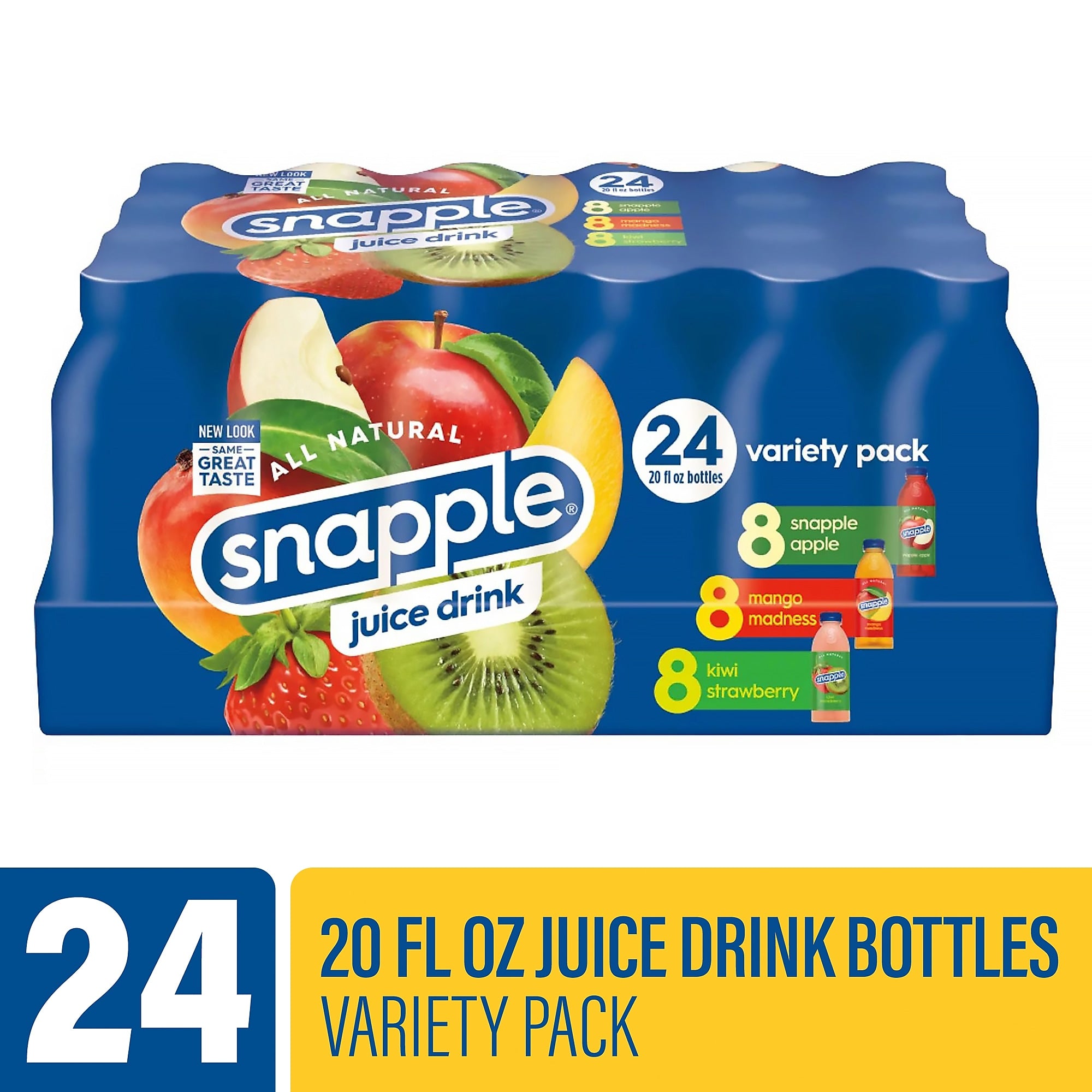 Snapple Juice Drink Variety Pack, 20 oz., 24/Pack