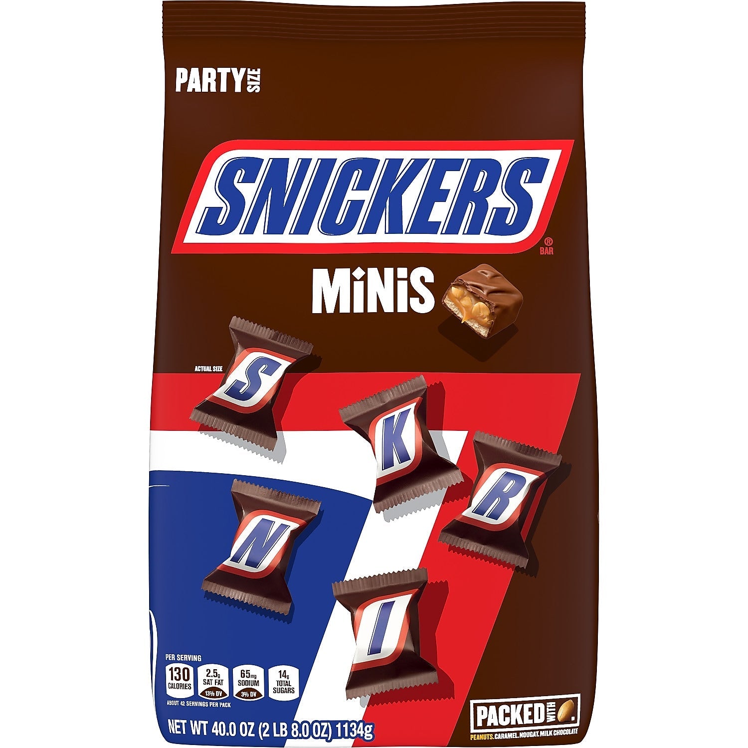 Snickers Minis Milk Chocolate Candy Bar, 35.6 oz., 2/Bag