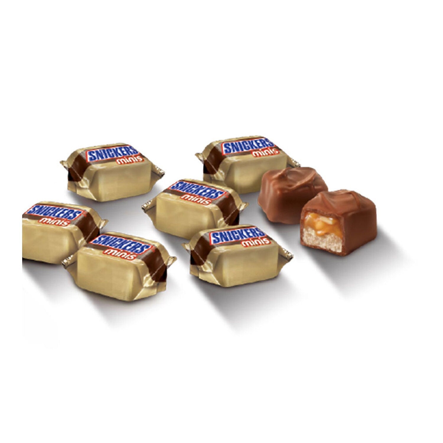 Snickers Minis Size Chocolate Candy Bars 4.4 oz Bag, 12/Pack