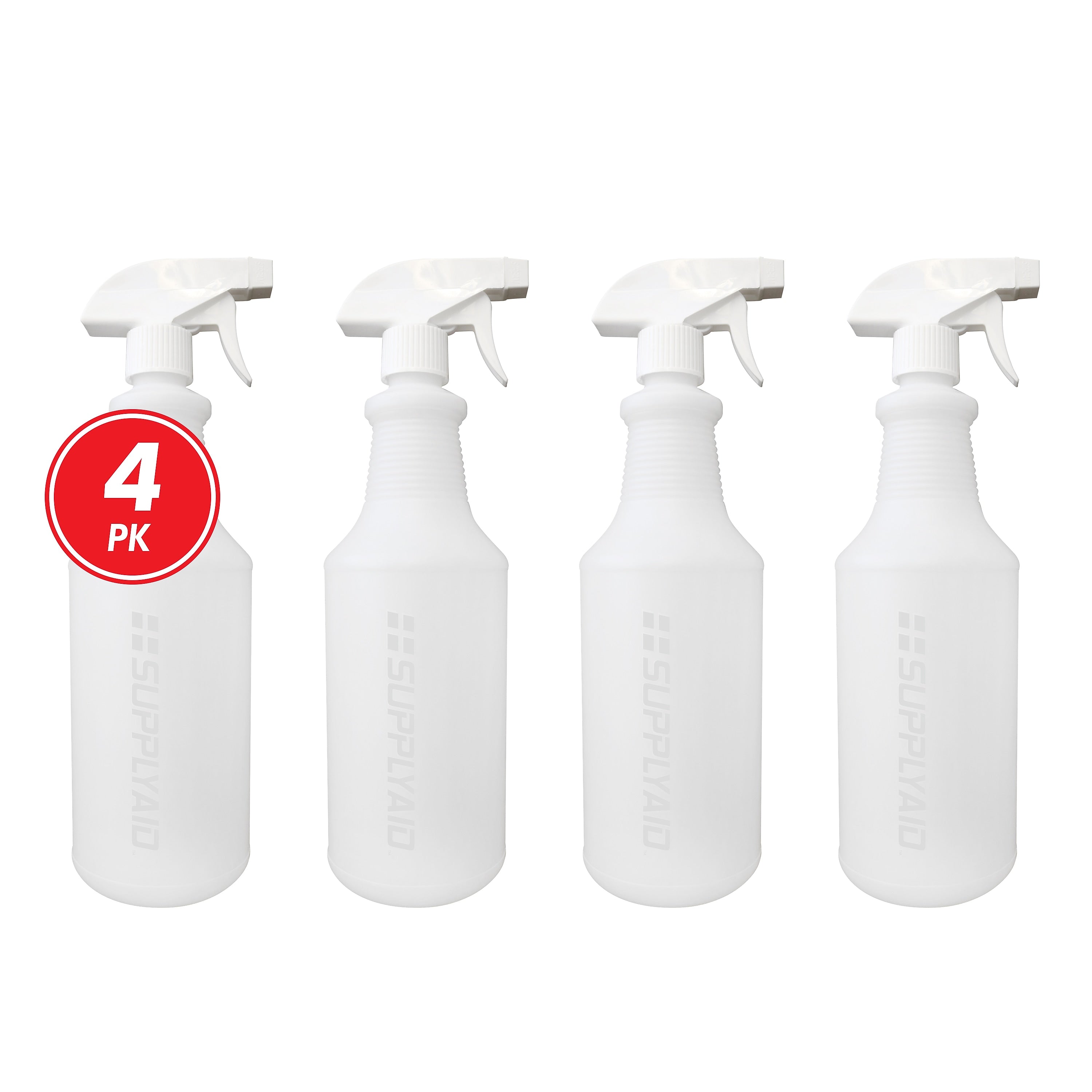 Snow Joe SupplyAID 32 oz. Spray Bottle with Trigger, White, 4/Pack