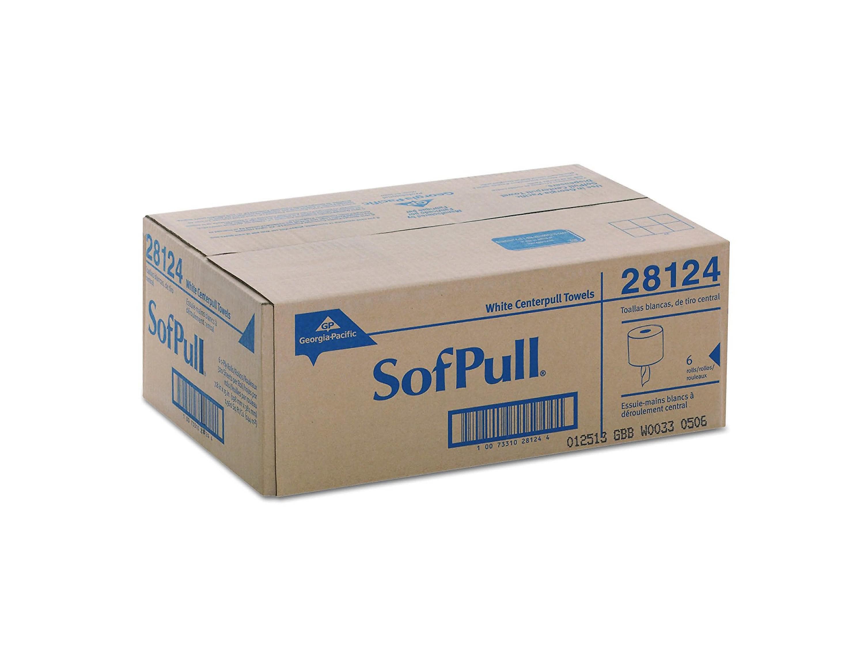 SofPull Centerpull Paper Towels, 1-ply, 320 Sheets/Roll, 6 Rolls/Pack