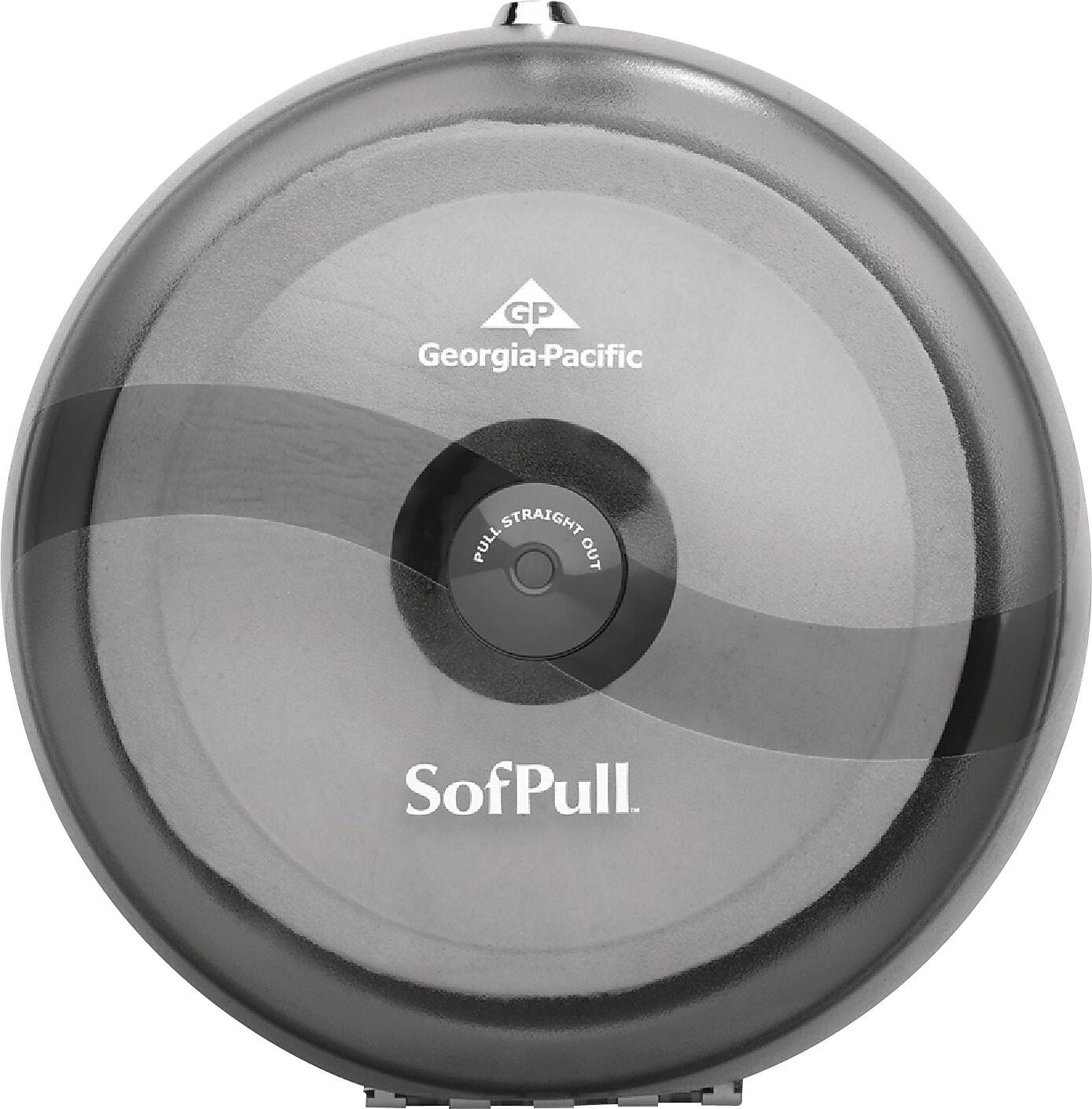 SofPull Georgia-Pacific High-Capacity Center Pull Bathroom Dispenser, Translucent Smoke
