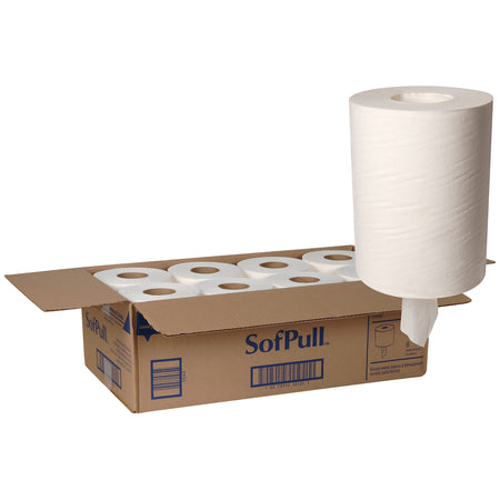 SofPull Junior Centerpull Paper Towels, 1-ply, 275 Sheets/Roll, 8 Rolls/Pack