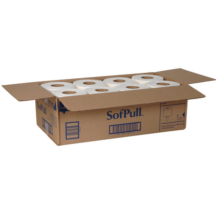 SofPull Junior Centerpull Paper Towels, 1-ply, 275 Sheets/Roll, 8 Rolls/Pack