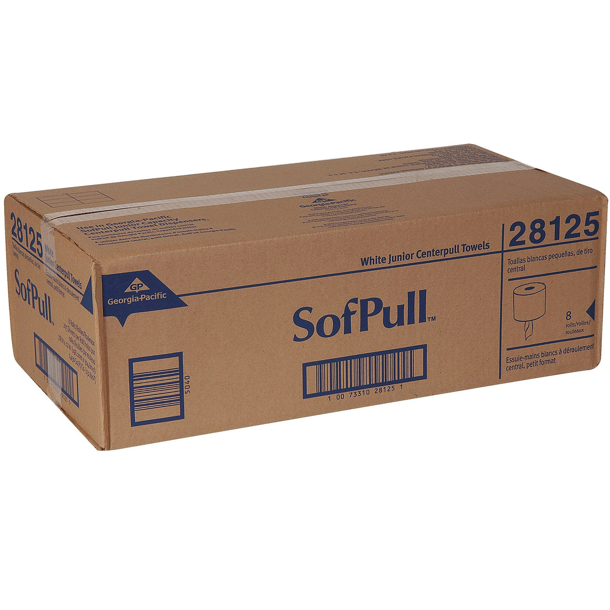 SofPull Junior Centerpull Paper Towels, 1-ply, 275 Sheets/Roll, 8 Rolls/Pack