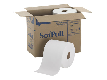 SofPull Premium Centerpull Paper Towels, 1-ply, 560 Sheets/Roll, 4 Rolls/Pack