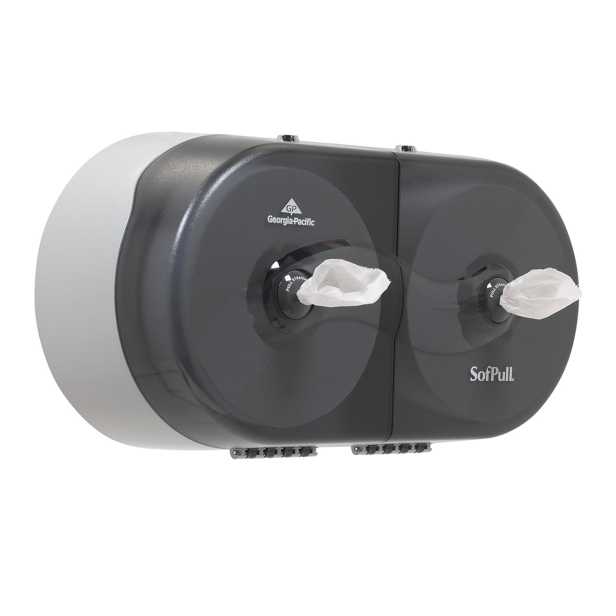 SofPull® Twin High-Capacity Centerpull Bathroom Tissue Dispenser by GP PRO, Smoke