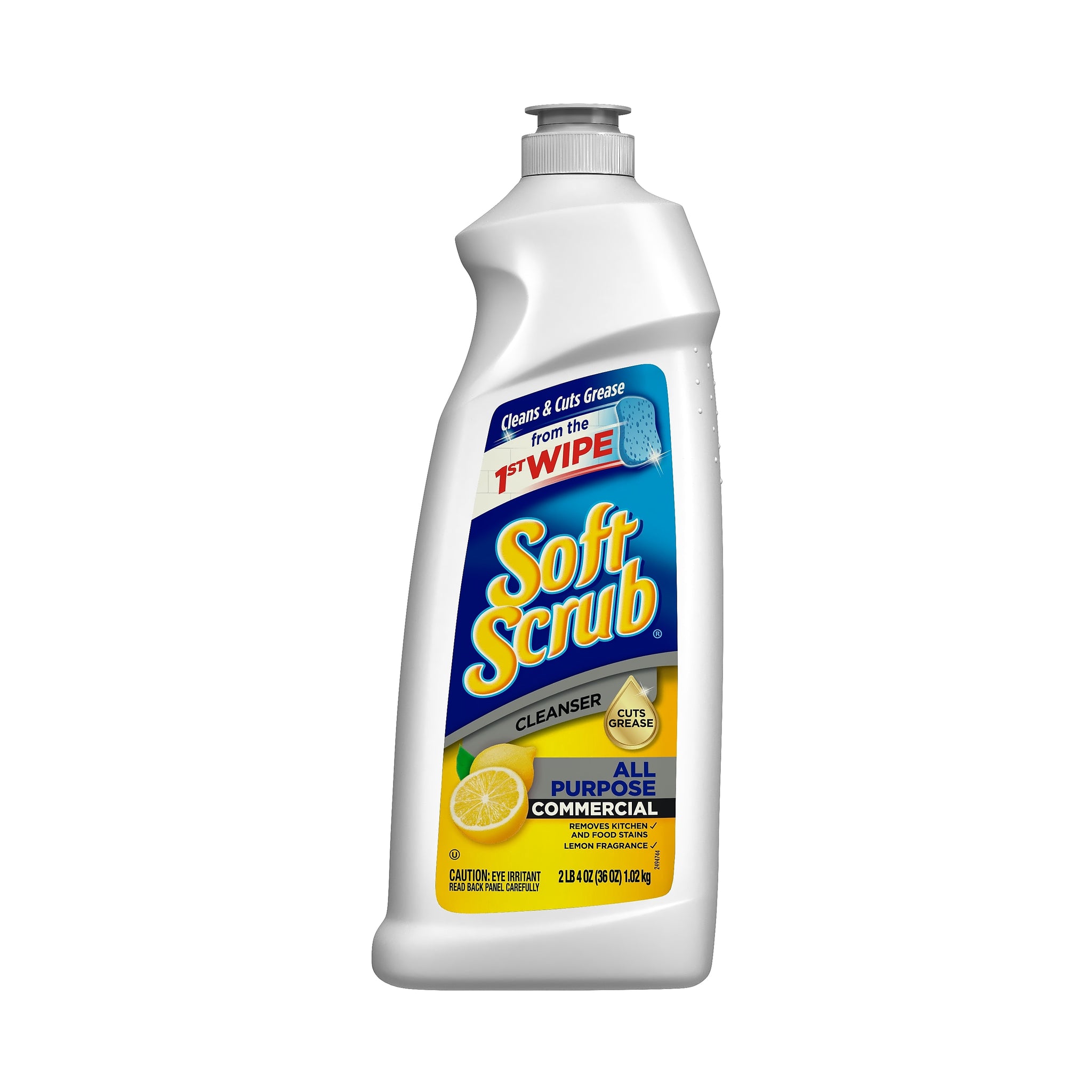 Soft Scrub All-Purpose Cleaner, Lemon, 36 Oz.