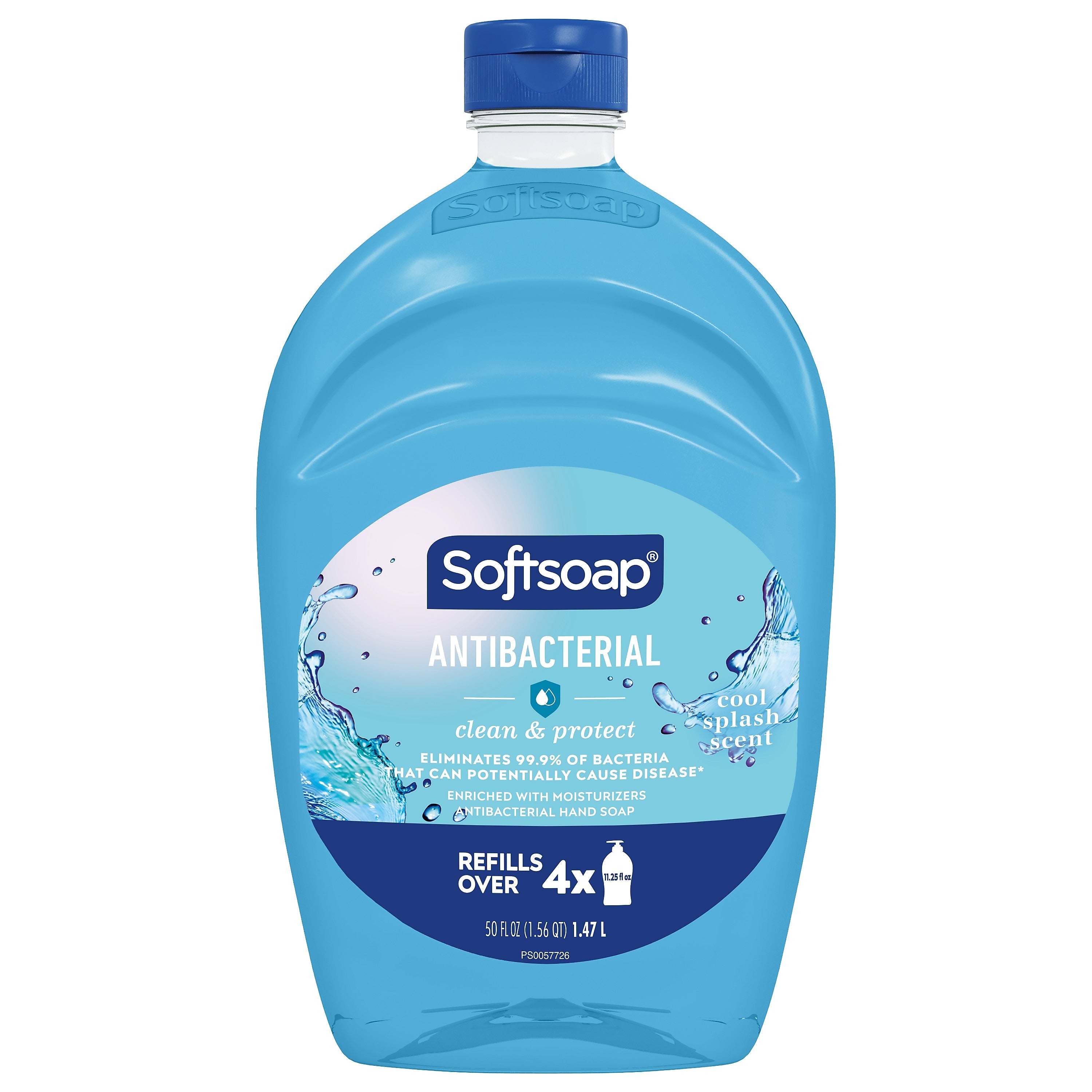 Softsoap Antibacterial Liquid Hand Soap Refill, Cool Splash Scent, 50 Fl. Oz.