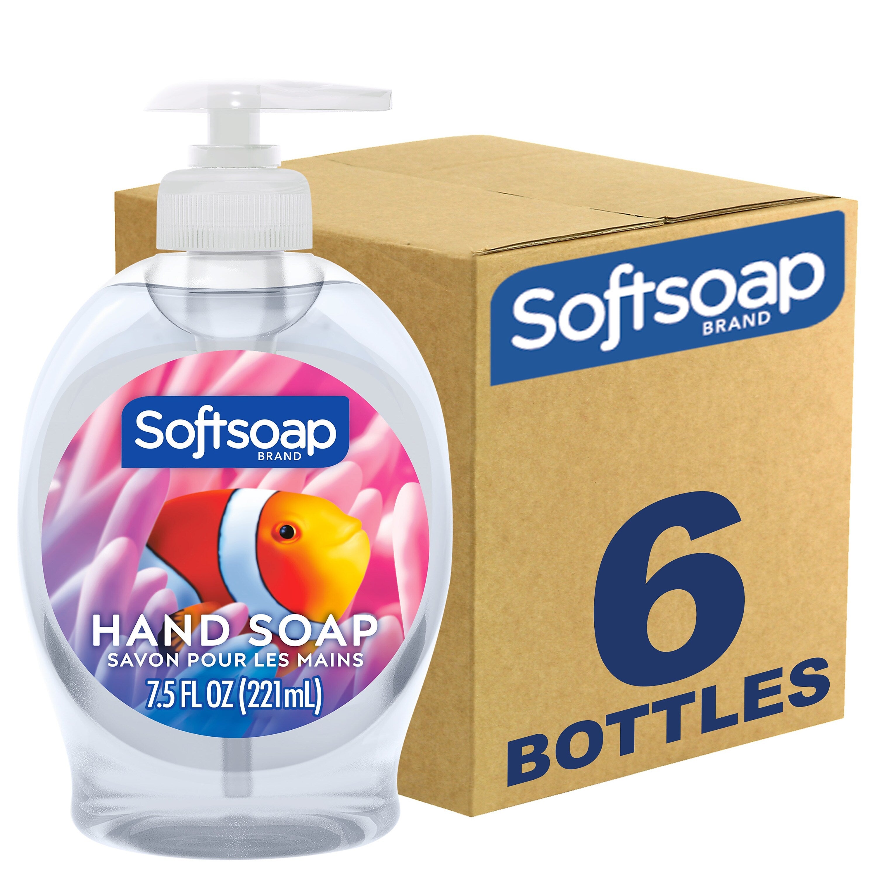 Softsoap Aquarium Series Liquid Hand Soap Pump, 7.5 oz., 6/Carton