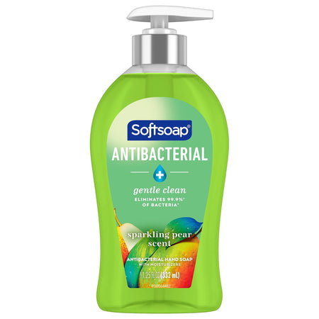 Softsoap Gentle Clean Antibacterial Liquid Hand Soap, Sparkling Pear Scent, 11.25 Fl. Oz., 6/Carton