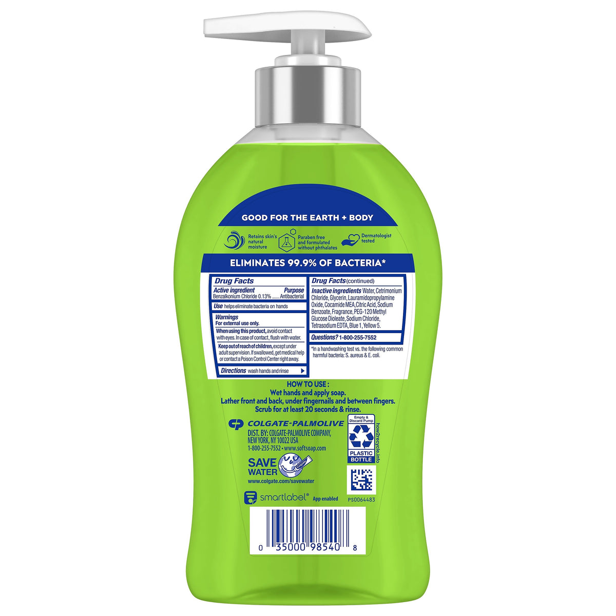 Softsoap Gentle Clean Antibacterial Liquid Hand Soap, Sparkling Pear Scent, 11.25 Fl. Oz., 6/Carton