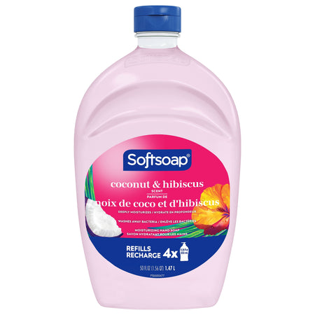 Softsoap Liquid Hand Soap Refill, Coconut & Hibiscus Scent, 50 Fl. Oz.