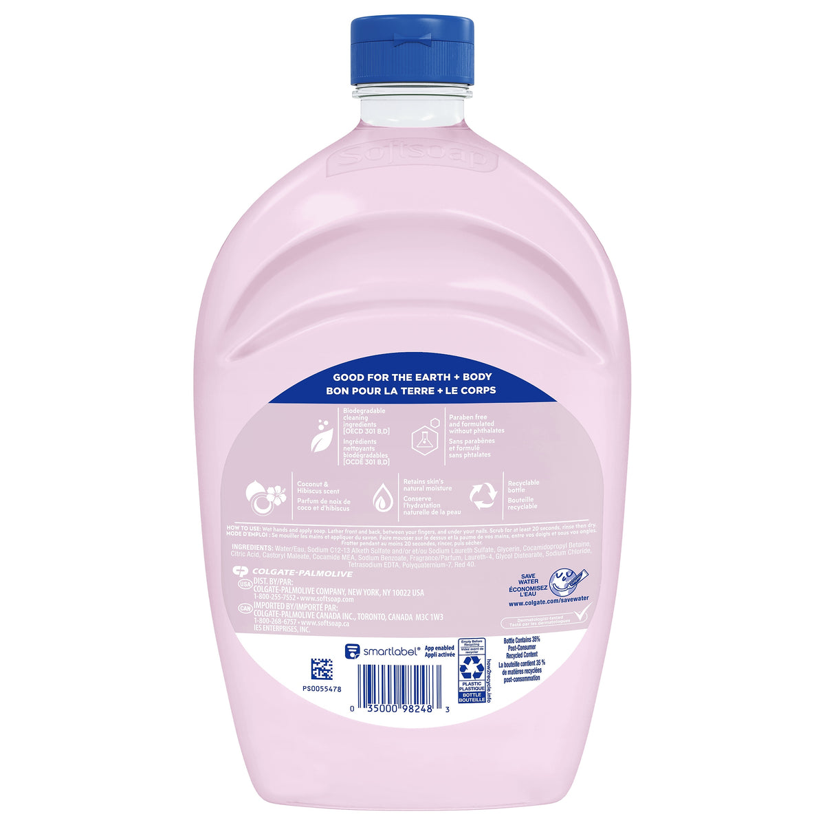 Softsoap Liquid Hand Soap Refill, Coconut & Hibiscus Scent, 50 Fl. Oz.