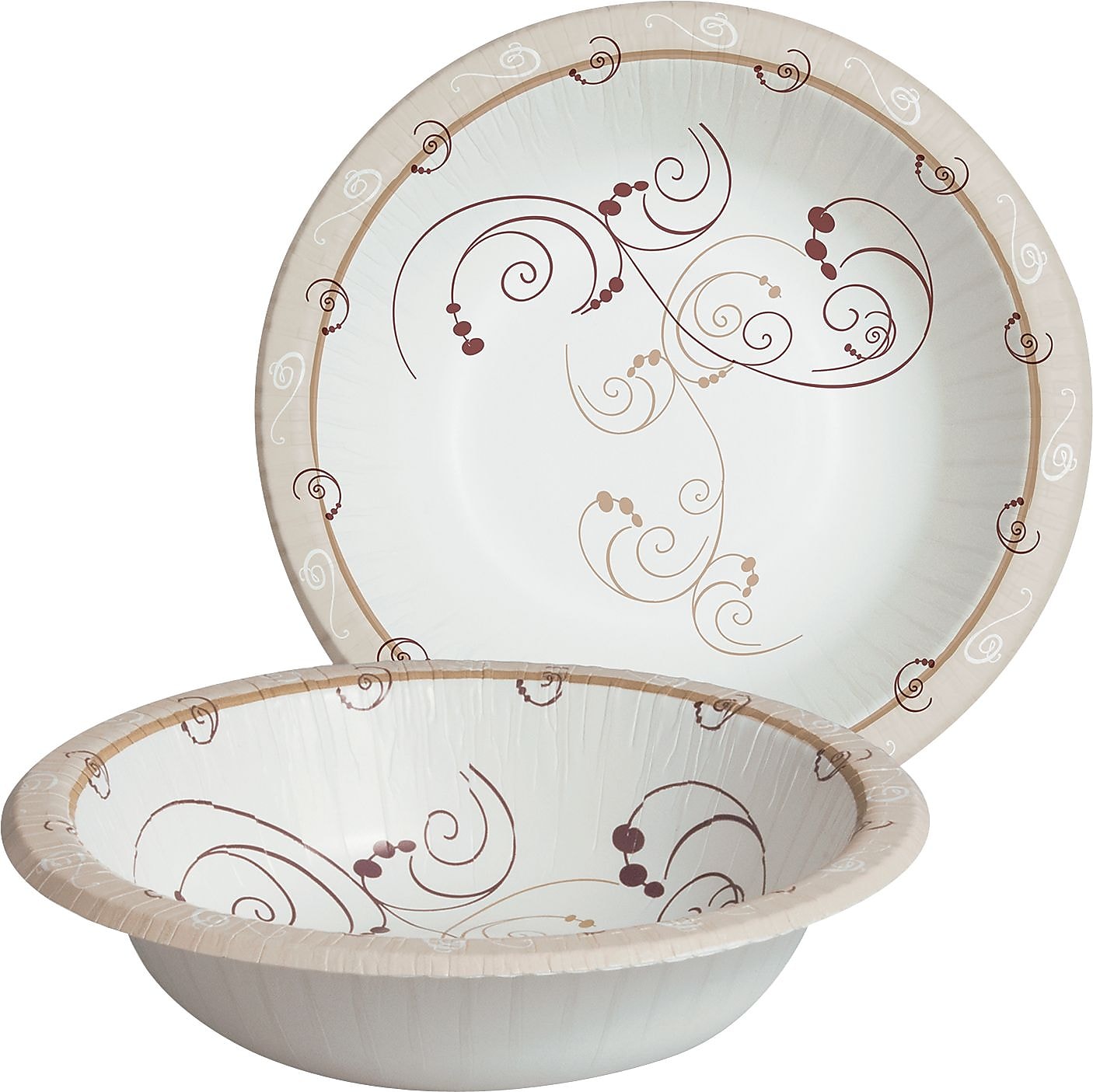 Solo 12 oz. Round Symphony Paper Dinnerware Bowl; Symphony Tan, 125/Pack