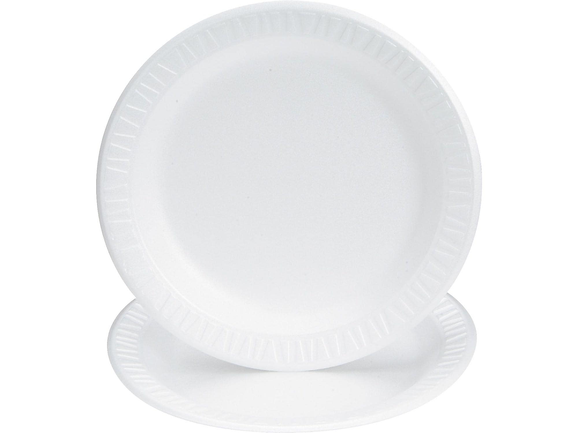Solo Concorde Foam Plates, White, 125/Pack