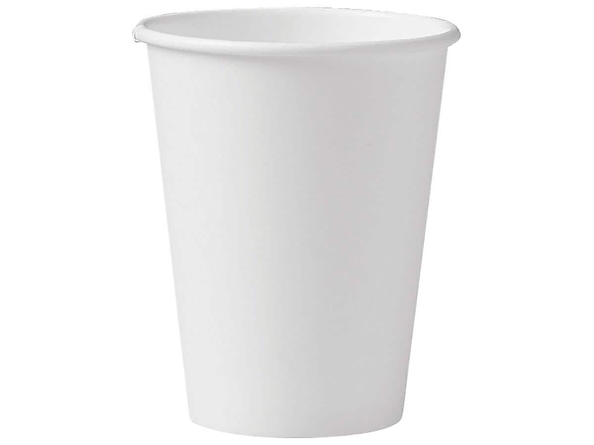 Solo Hot Cups, 12 Oz., White, 1000/Carton