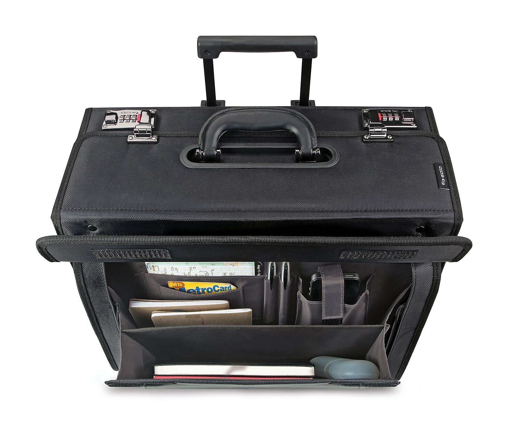 Solo New York Classic Laptop Rolling Briefcase, Black Polyester