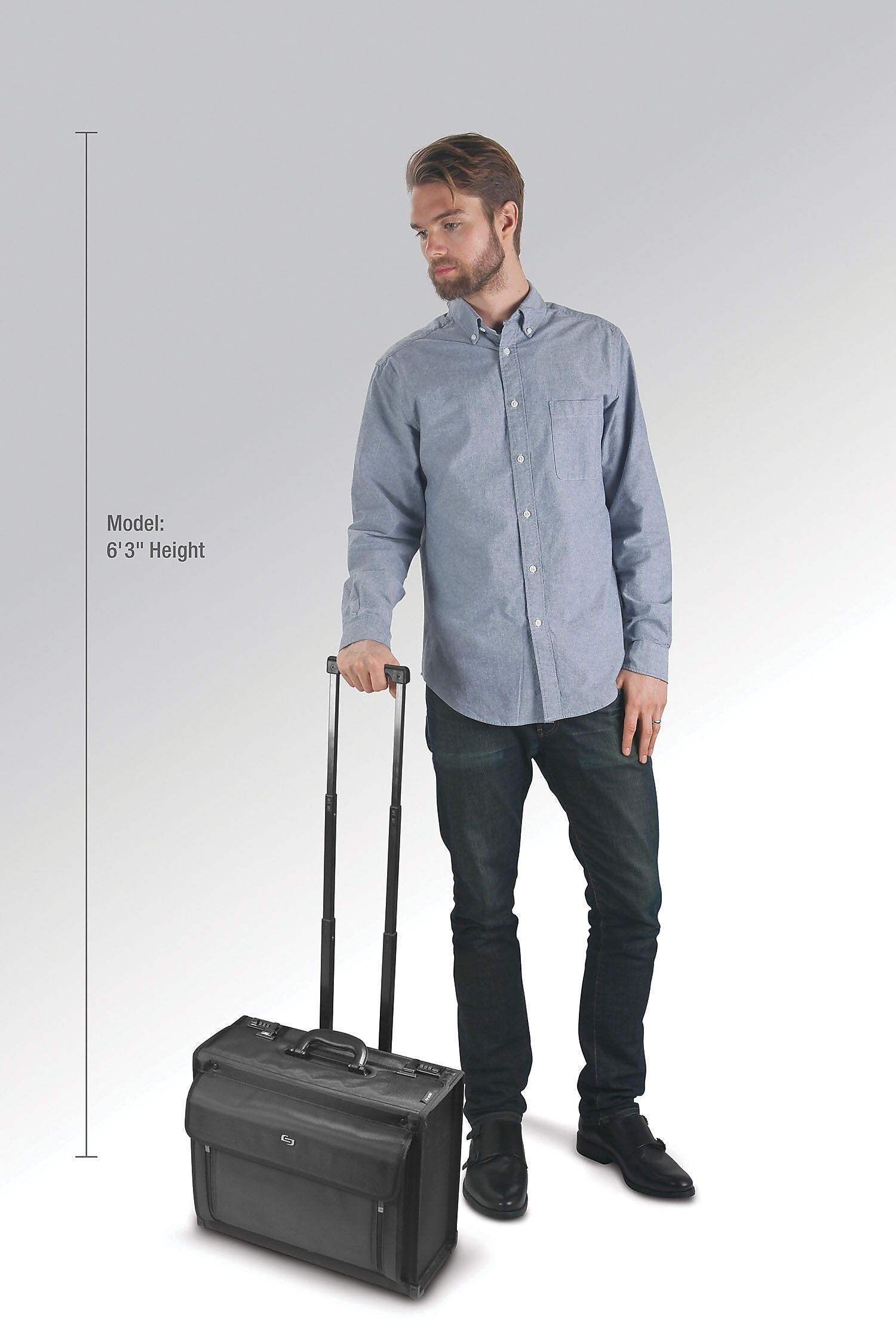 Solo New York Classic Laptop Rolling Briefcase, Black Polyester