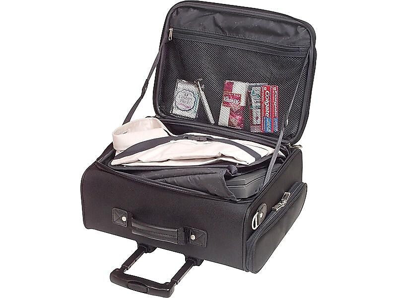 Solo New York Midtown Collection Columbus Laptop Rolling Briefcase, Black Polyester