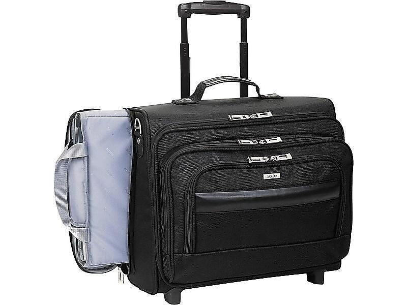 Solo New York Midtown Collection Columbus Laptop Rolling Briefcase, Black Polyester