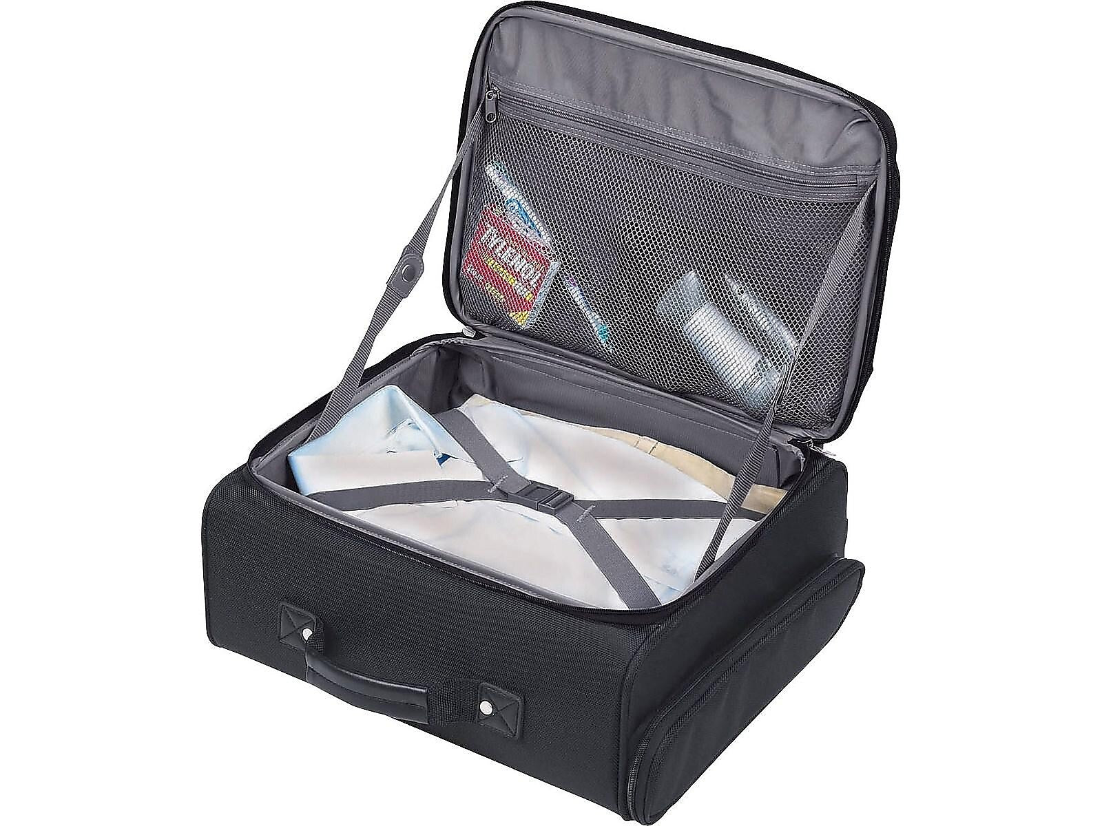 Solo New York Midtown Collection Columbus Laptop Rolling Briefcase, Black Polyester