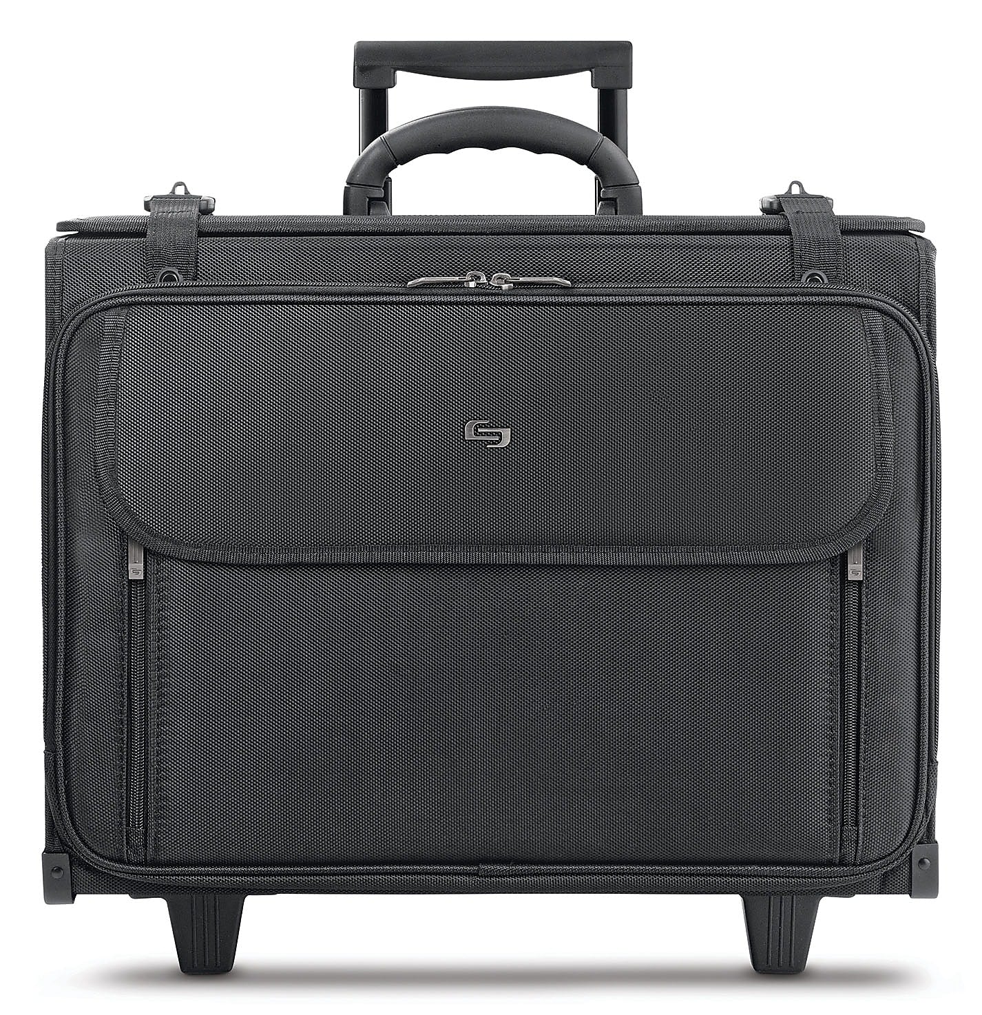 Solo New York Midtown Collection Morgan Laptop Rolling Briefcase, Black Polyester