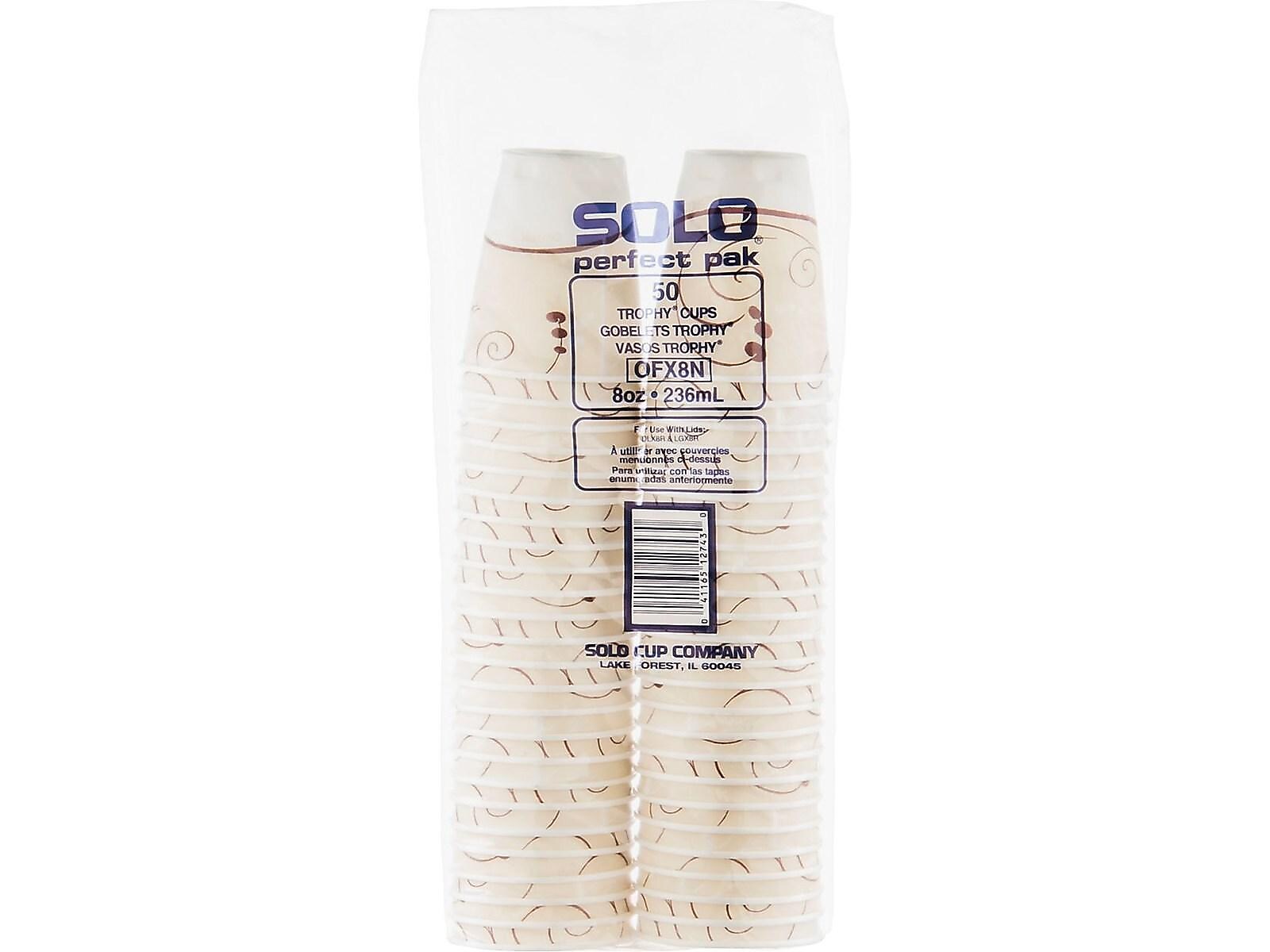 Solo Symphony® Trophy® Plus™ Hot/Cold Cups, 8 Oz., Multicolor, 50/Pack