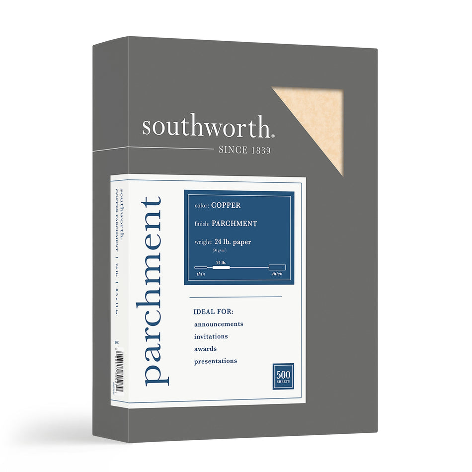 Southworth 8.5" x 11" Specialty Paper, 24 Lbs., Parchment, 500/Box