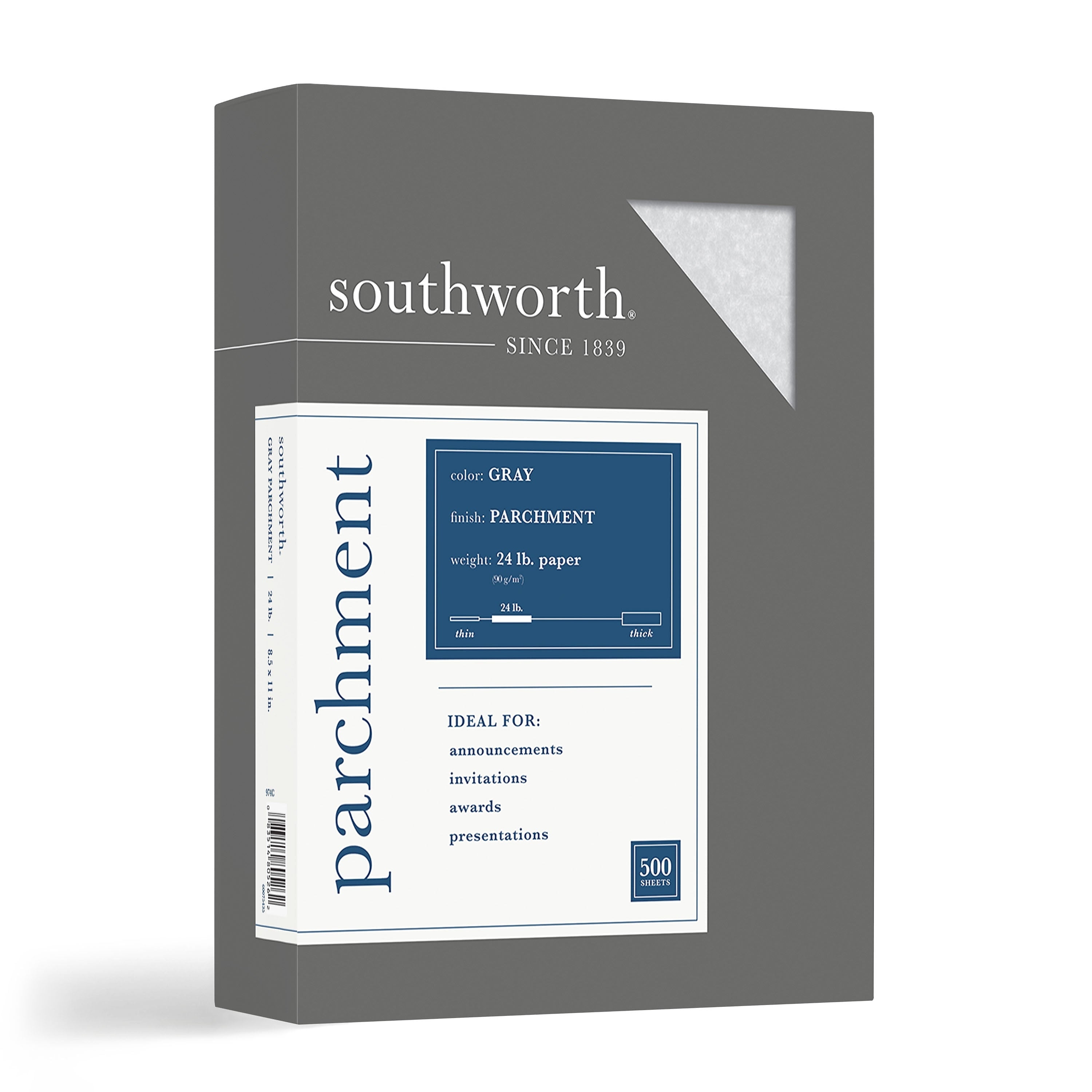 Southworth 8.5" x 11" Specialty Paper, 24 lbs., Parchment, 500/Ream