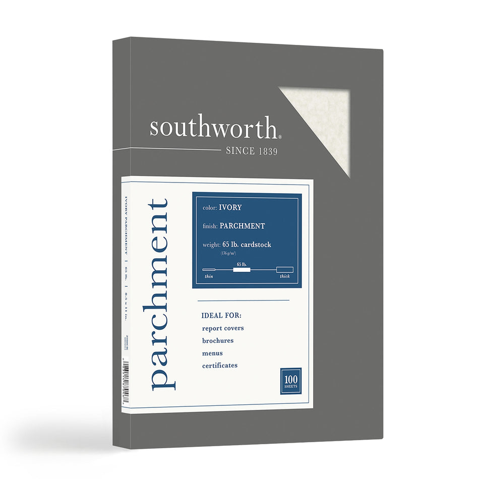 Southworth 8.5" x 11" Specialty Paper, 65 lbs., 100 Brightness, 100/Box