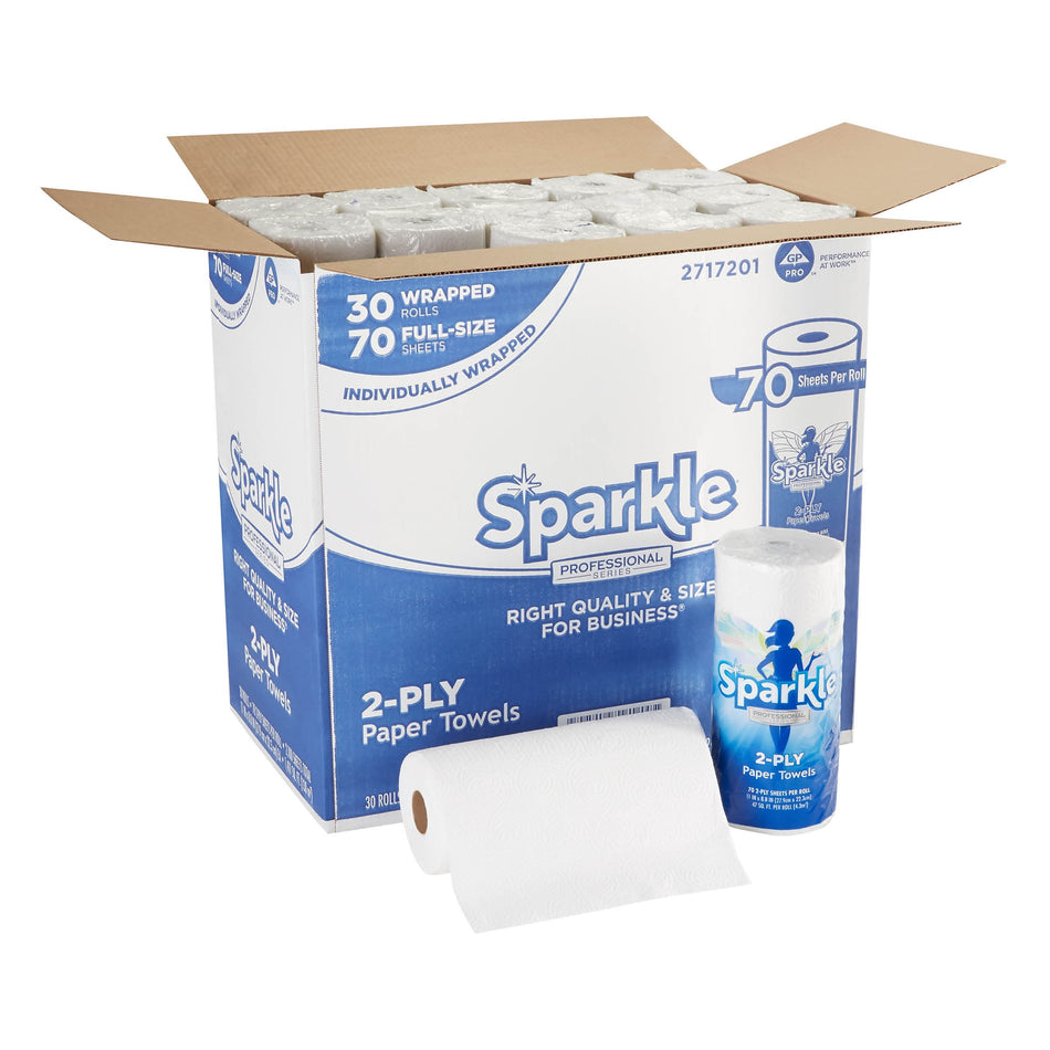 Sparkle Professional Series Paper Towels, 2-ply, 70 Sheets/Roll, 30 Rolls/Pack