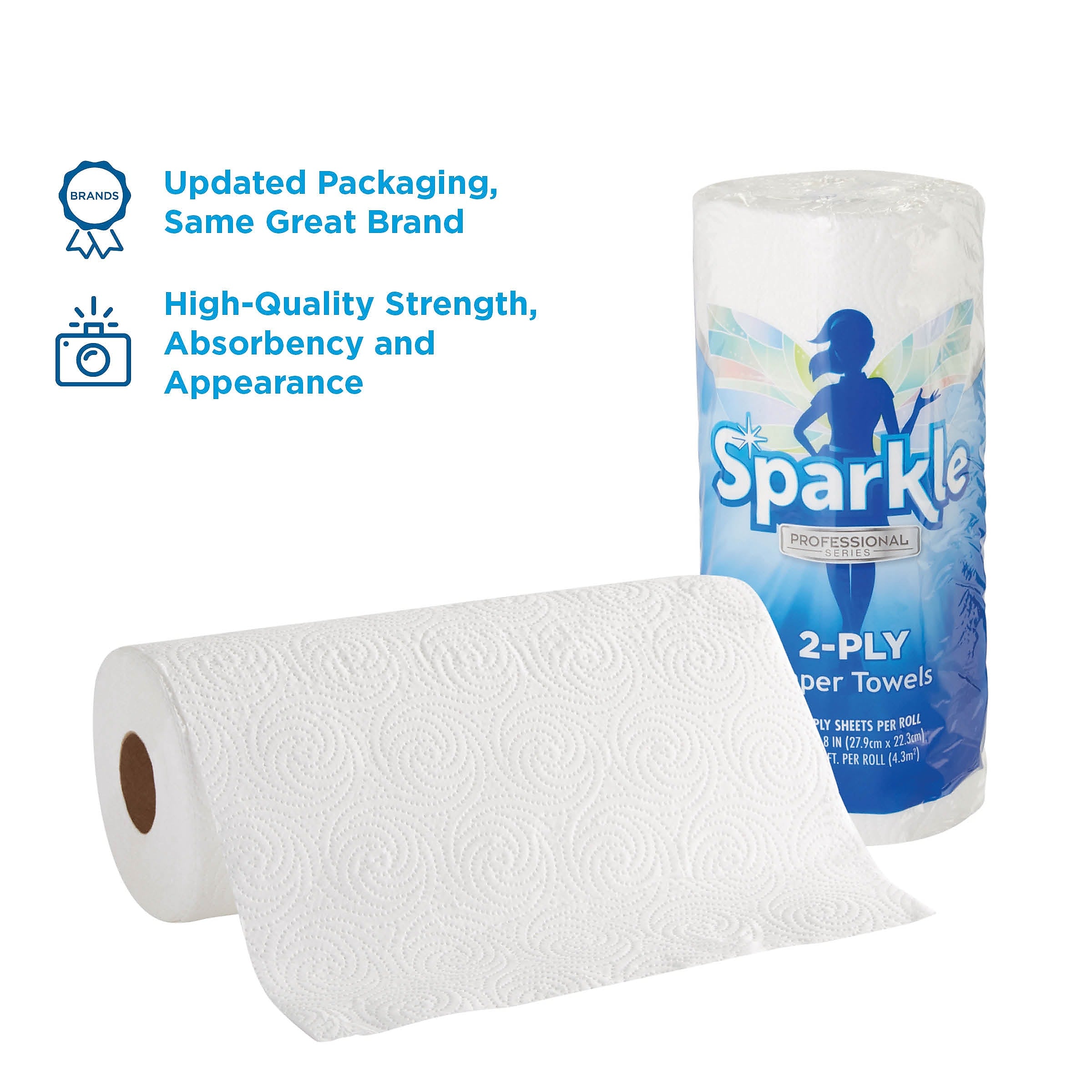Sparkle Professional Series Paper Towels, 2-ply, 70 Sheets/Roll, 30 Rolls/Pack