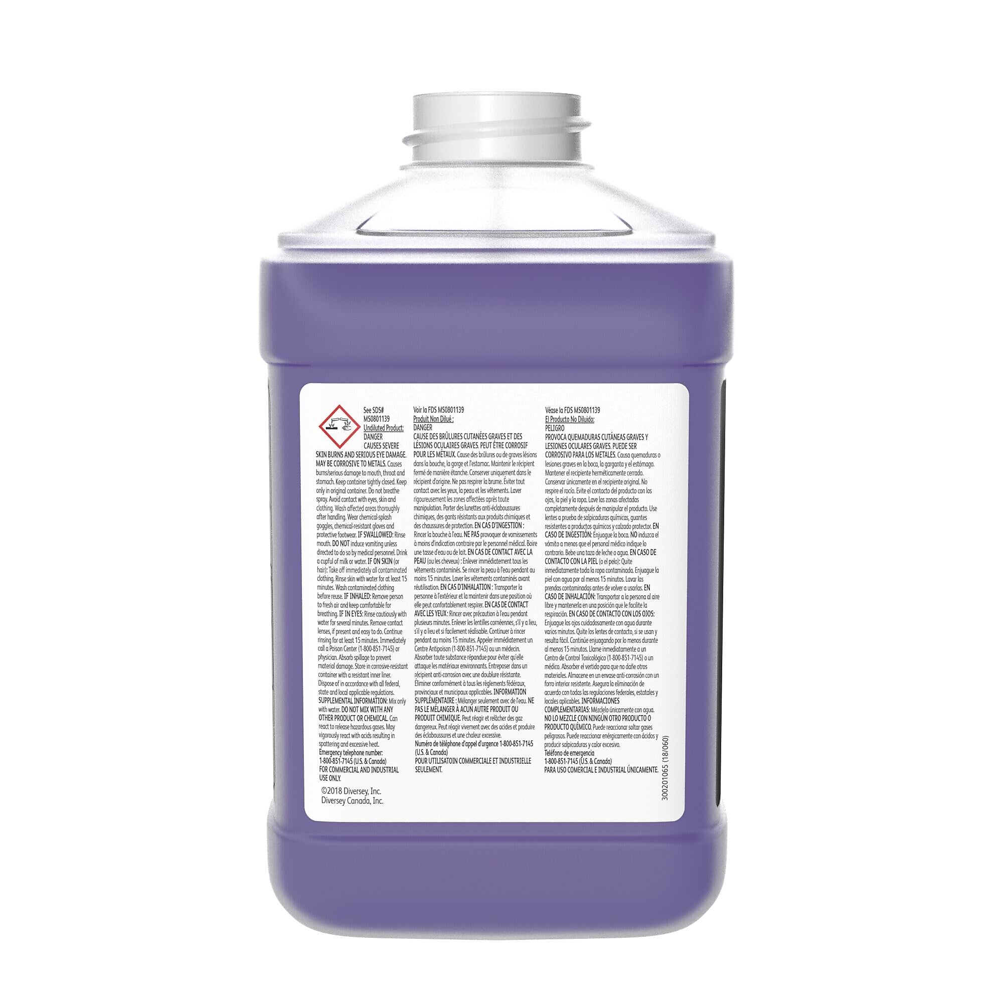 Speedball 2000 Multipurpose Cleaner for Diversey J-Fill, Citrus, 2.5 L / 2.64 U.S. Qt., 2/Carton