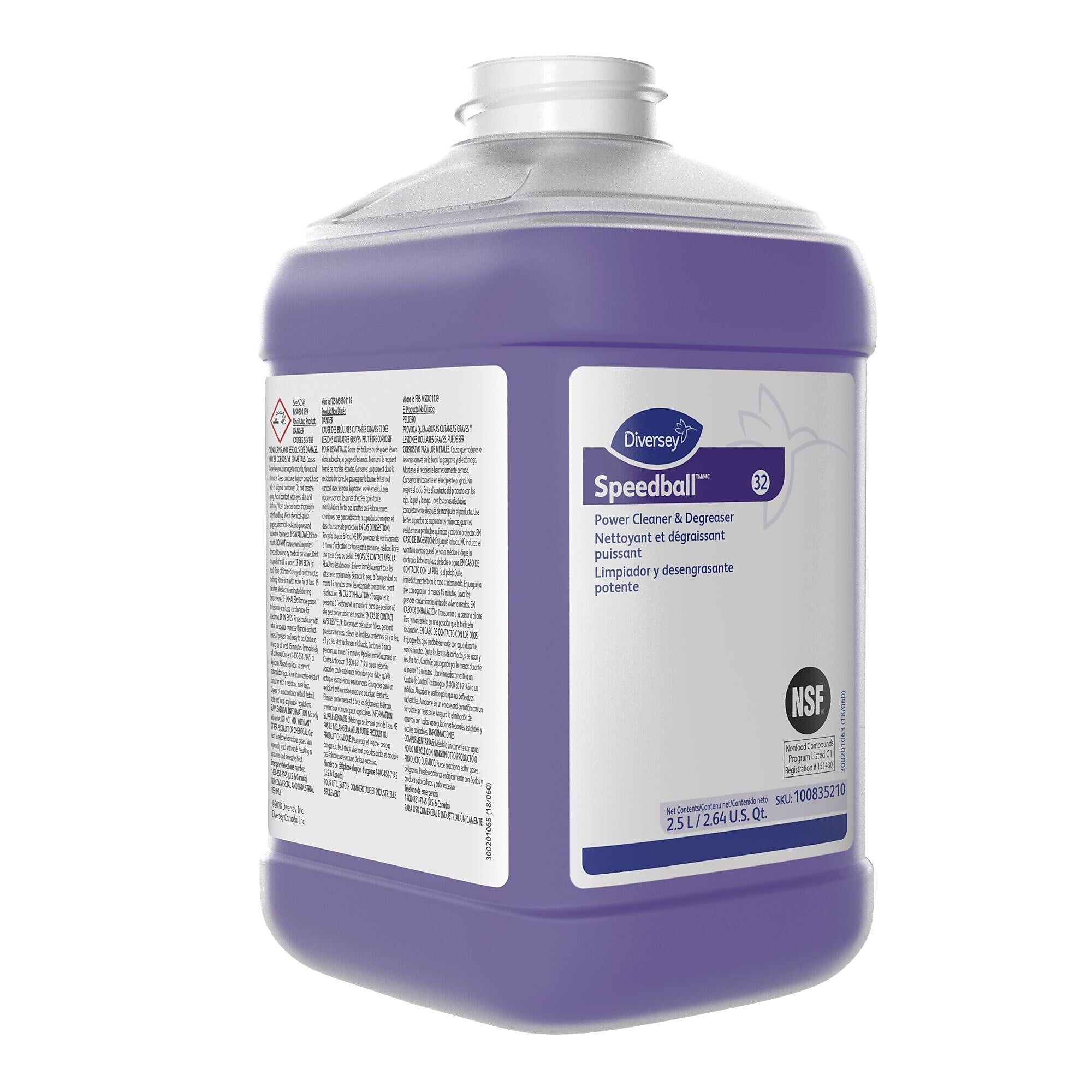 Speedball 2000 Multipurpose Cleaner for Diversey J-Fill, Citrus, 2.5 L / 2.64 U.S. Qt., 2/Carton