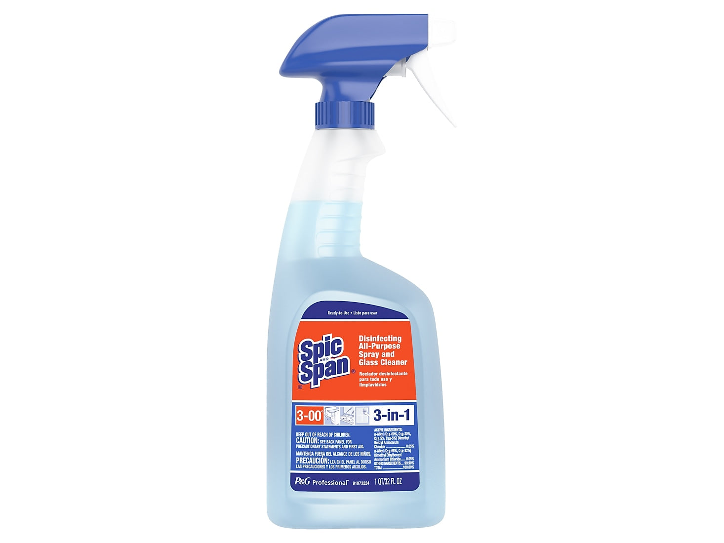 Spic & Span Disinfecting All-Purpose Spray and Glass Cleaner, Fresh Scent, 32 Fl. Oz., 8/Carton
