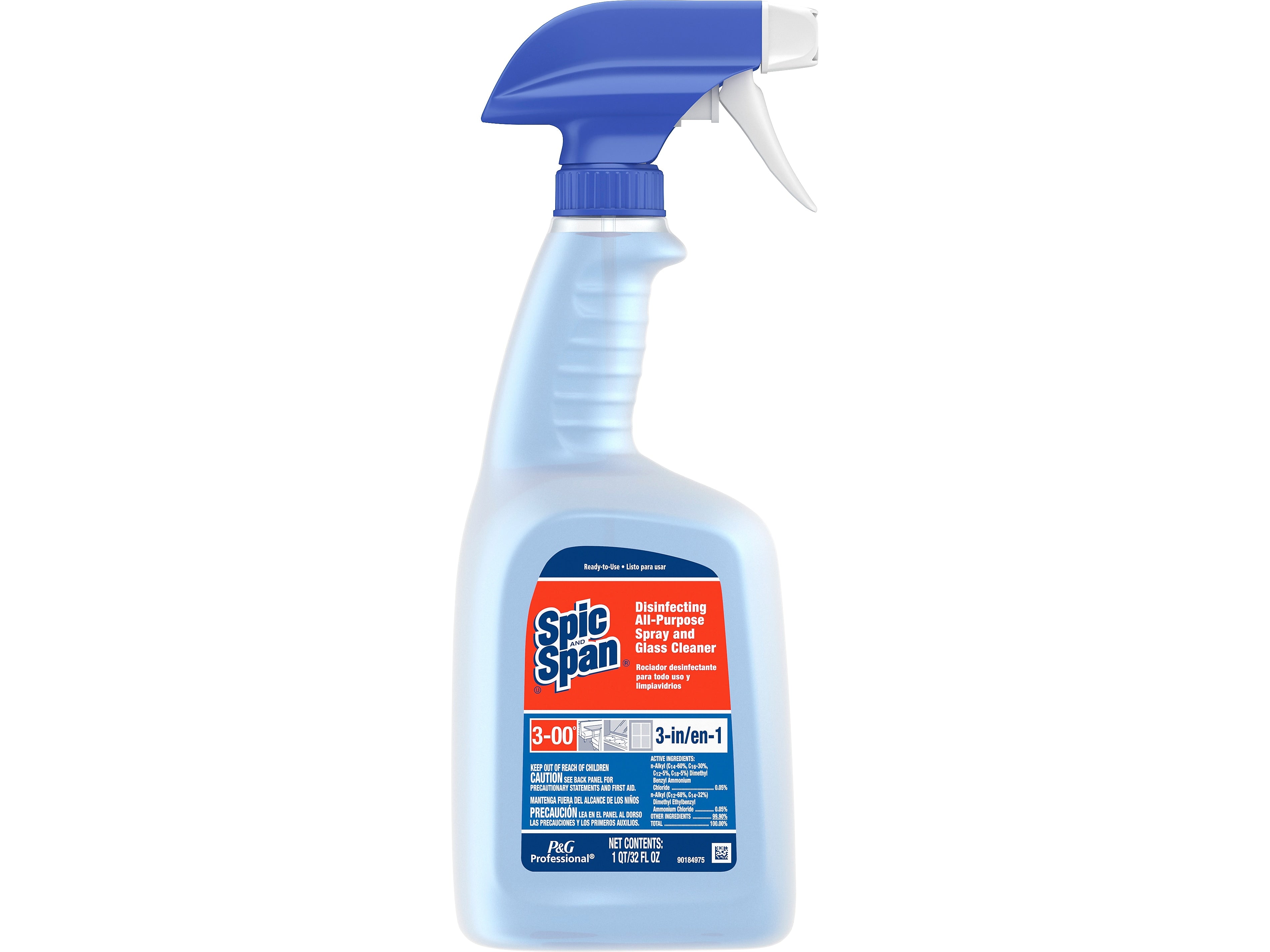 Spic & Span Disinfecting All-Purpose Spray and Glass Cleaner, Fresh Scent, 32 Fl. Oz., 8/Carton