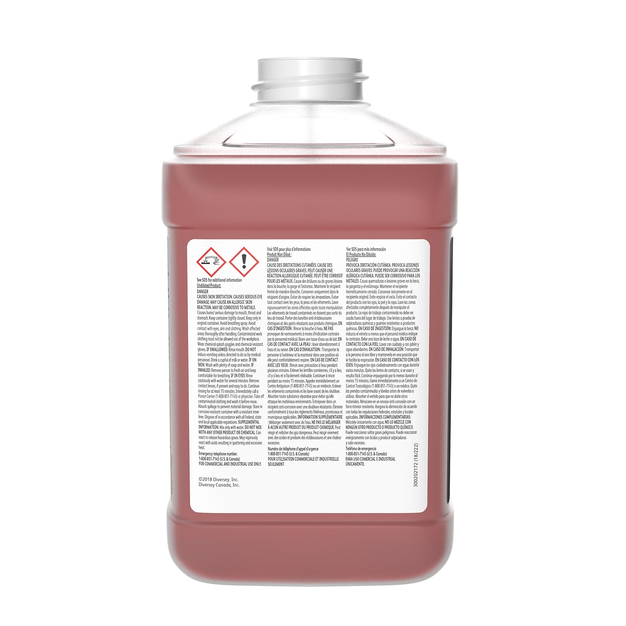 Spitfire SC Multipurpose Cleaner for Diversey J-Fill, Pine, 2.5 L / 2.64 U.S. Qt., 2/Carton