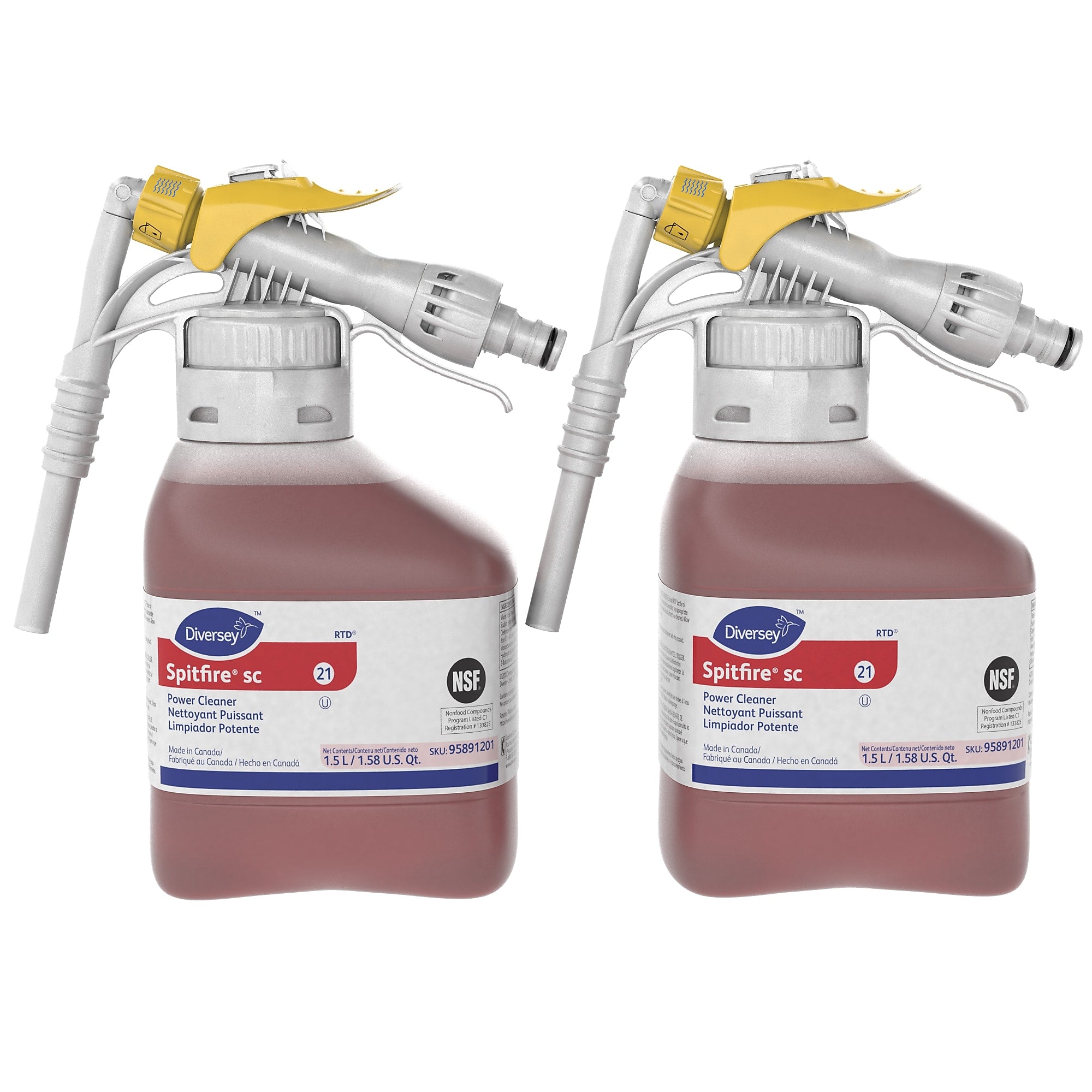 Spitfire SC Multipurpose Cleaner for Diversey RTD, Pine, 1.5 L / 1.58 U.S. Qt., 2/Carton