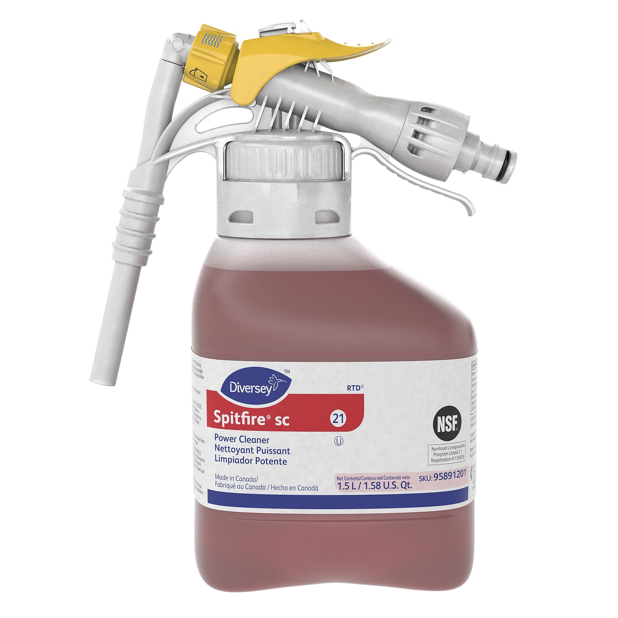 Spitfire SC Multipurpose Cleaner for Diversey RTD, Pine, 1.5 L / 1.58 U.S. Qt., 2/Carton