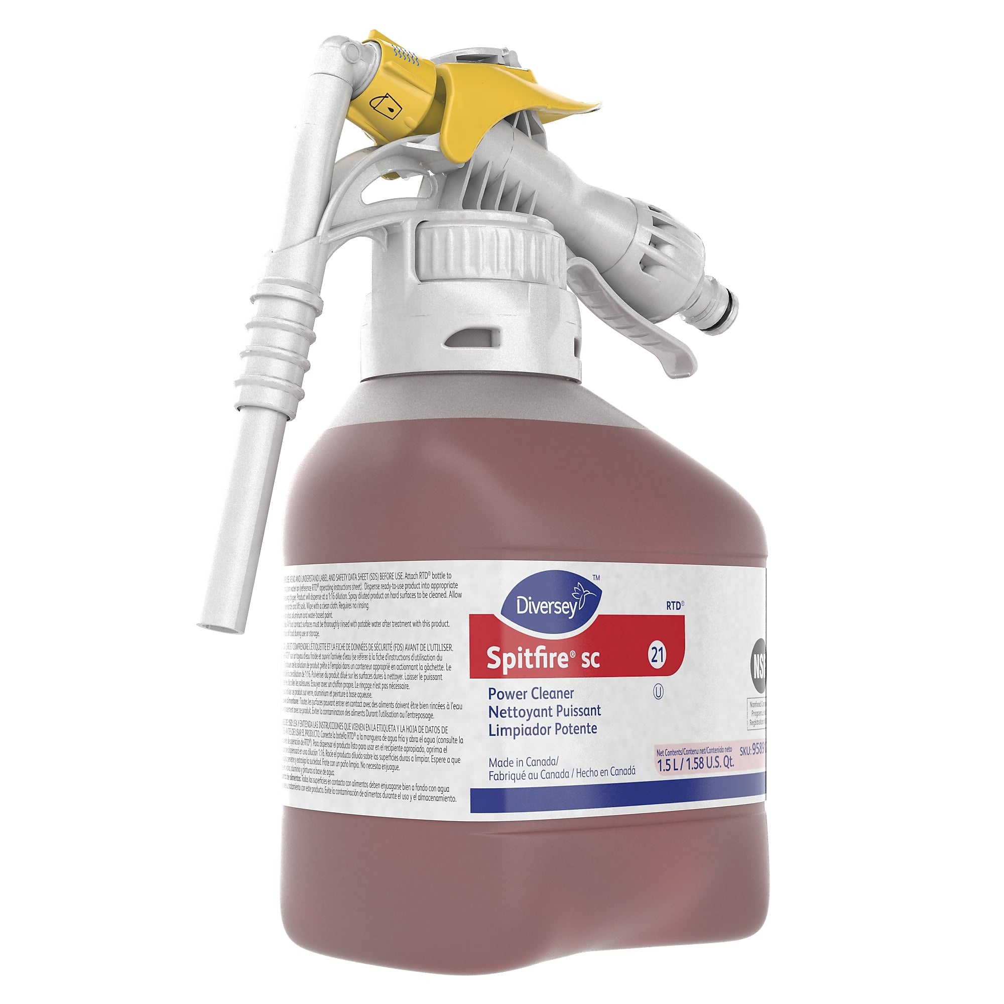 Spitfire SC Multipurpose Cleaner for Diversey RTD, Pine, 1.5 L / 1.58 U.S. Qt., 2/Carton
