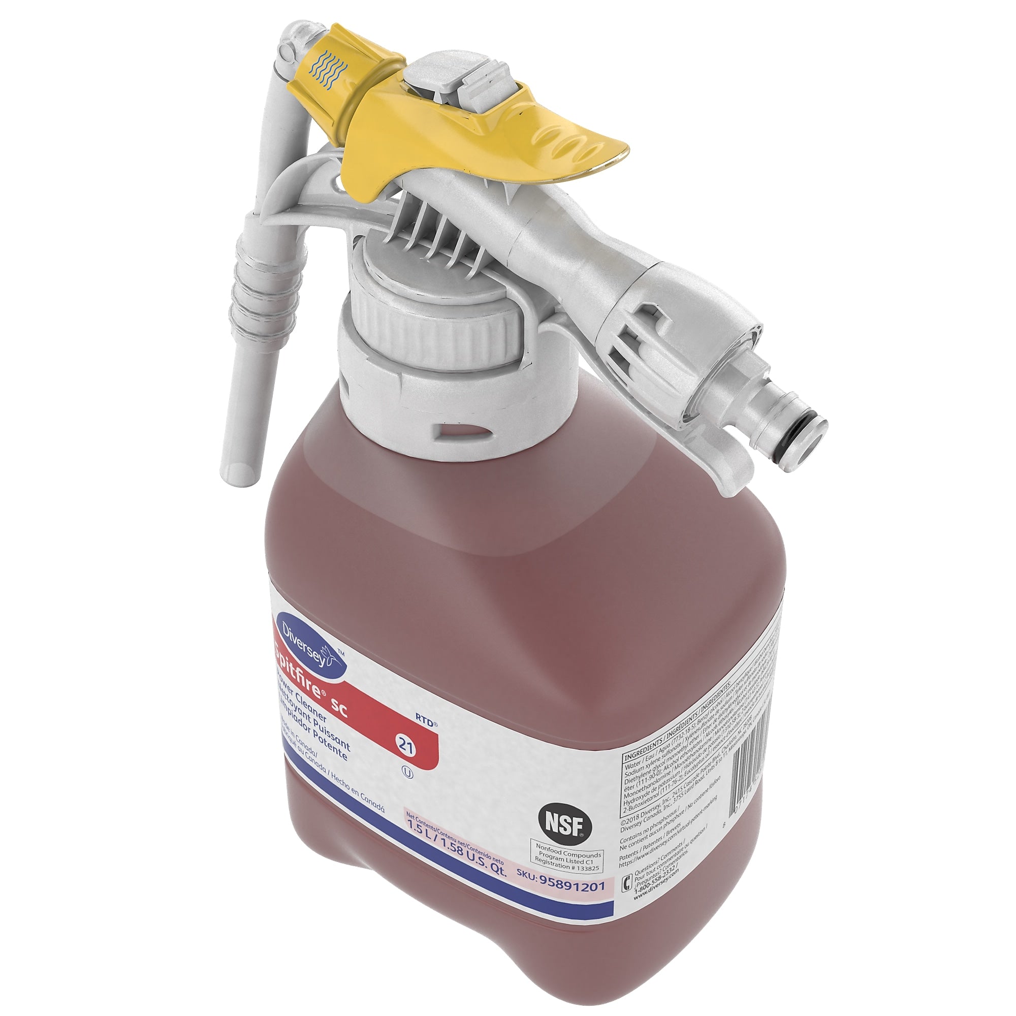 Spitfire SC Multipurpose Cleaner for Diversey RTD, Pine, 1.5 L / 1.58 U.S. Qt., 2/Carton